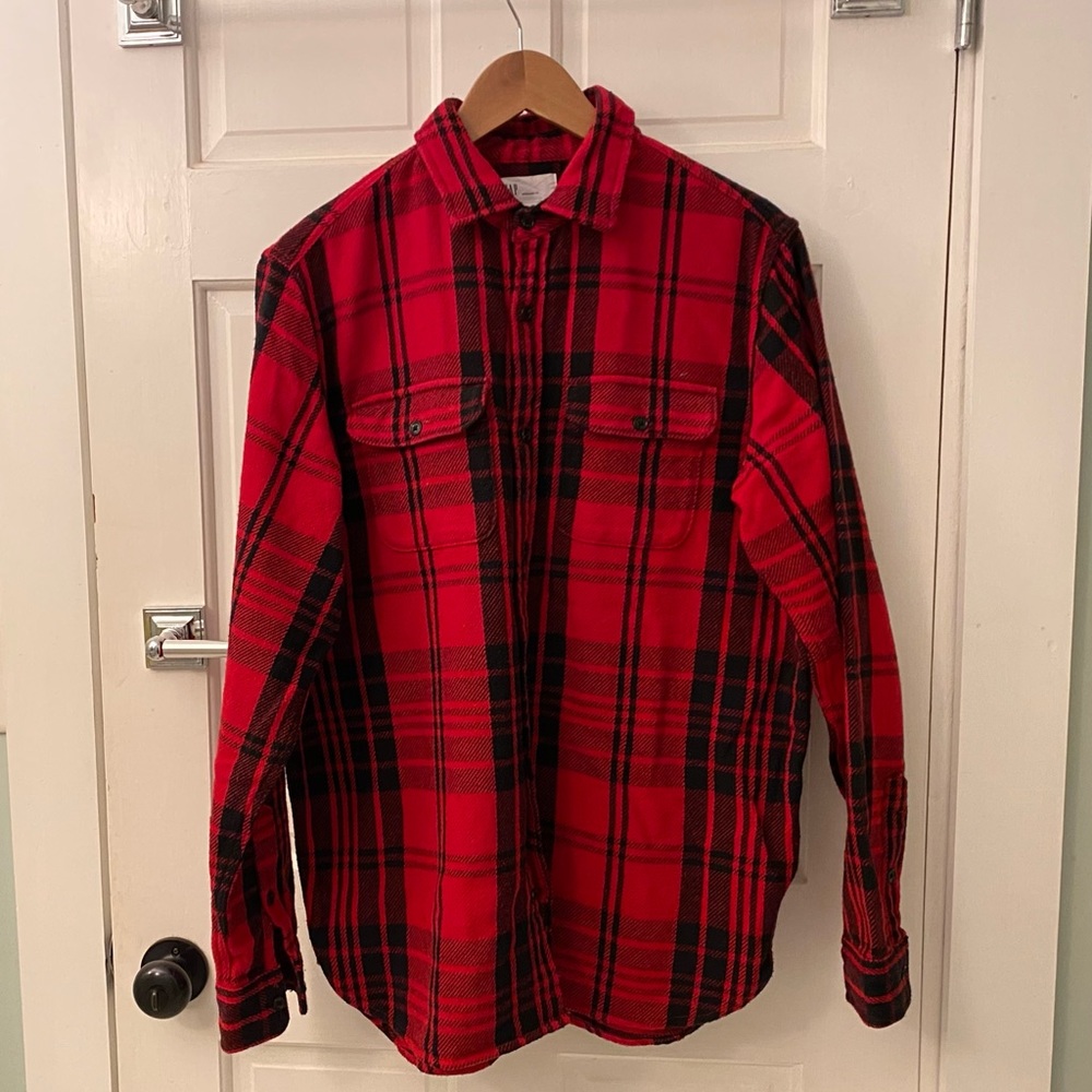 Gap Men Heavyweight Flannel Shirt, Size M